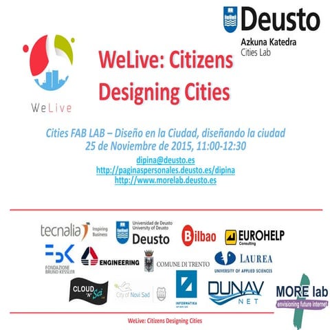 WeLive: Citizens Designing Cities