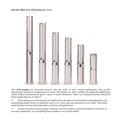 Well pumps