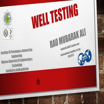 Pressure Draw Down Test