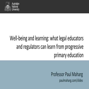 Well-being and learning: what legal educators and regulators can learn from p...
