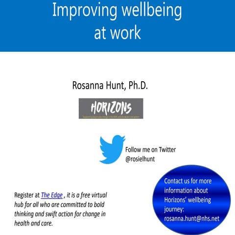 Wellbeing at work