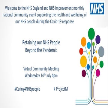 #Caring4NHSPeople virtual wellbeing session 14th July 2021