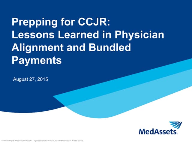 Prepping for CCJR: Lessons Learned ...