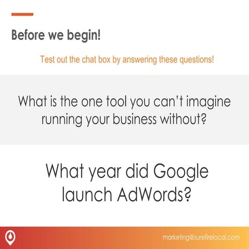 Make Google Work for You: A Local Business Guide to AdWords