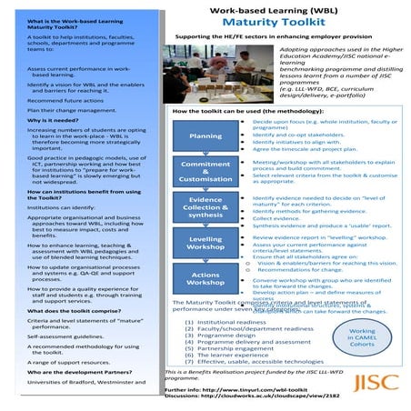 Well br wbl maturity toolkit v 0.7