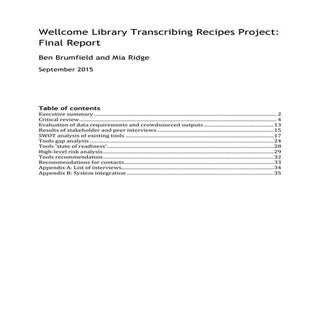 Wellcome Library Transcribing Recip...