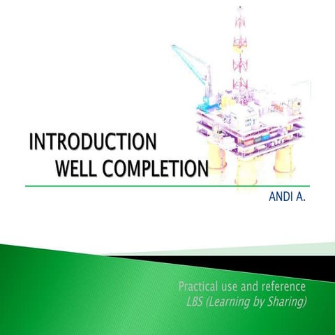 Introduction - Well completion
