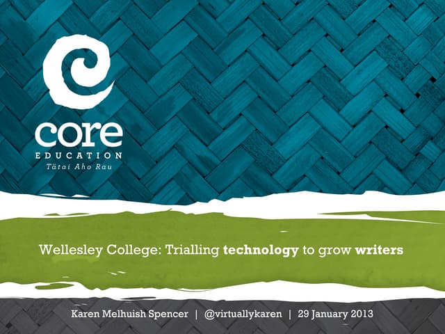 Trialling technology to grow writers