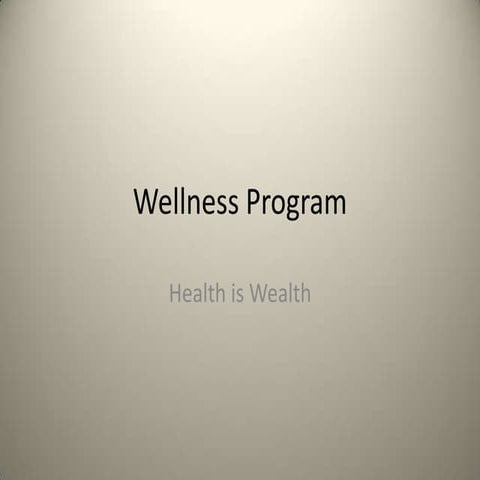 Wellness program i