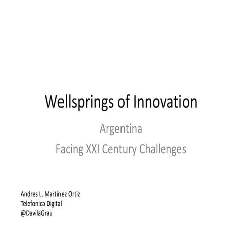 Wellsprings of innovation