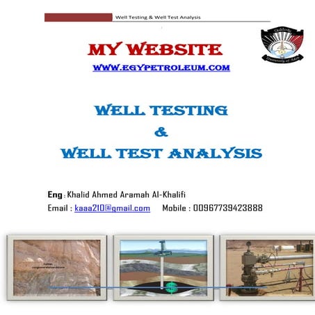Well test analysis