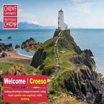 Student Induction: Welsh Language