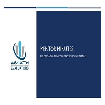 Building a Community of Practice through WE's Mentor Minutes