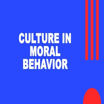 Exploring the Role of Culture in Shaping Moral Behavior and Ethical ...