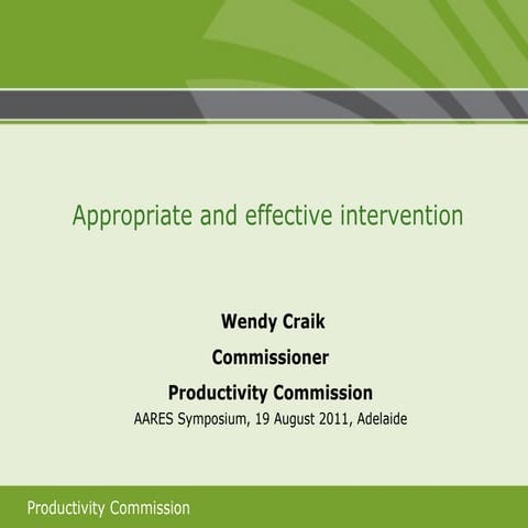 Appropriate and Effective Intervention