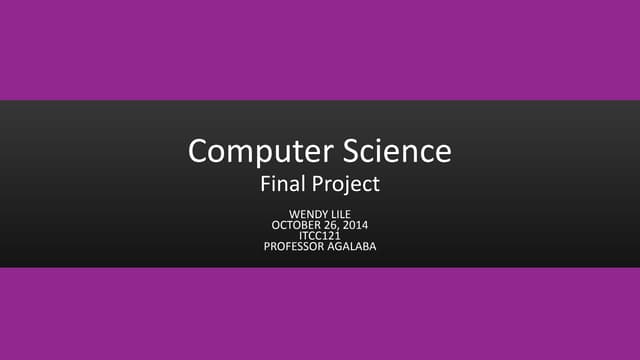 Computer Science | PPTX | Operating Systems | Computer Software and ...