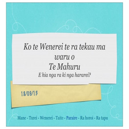 Wenerei week 8 term 3