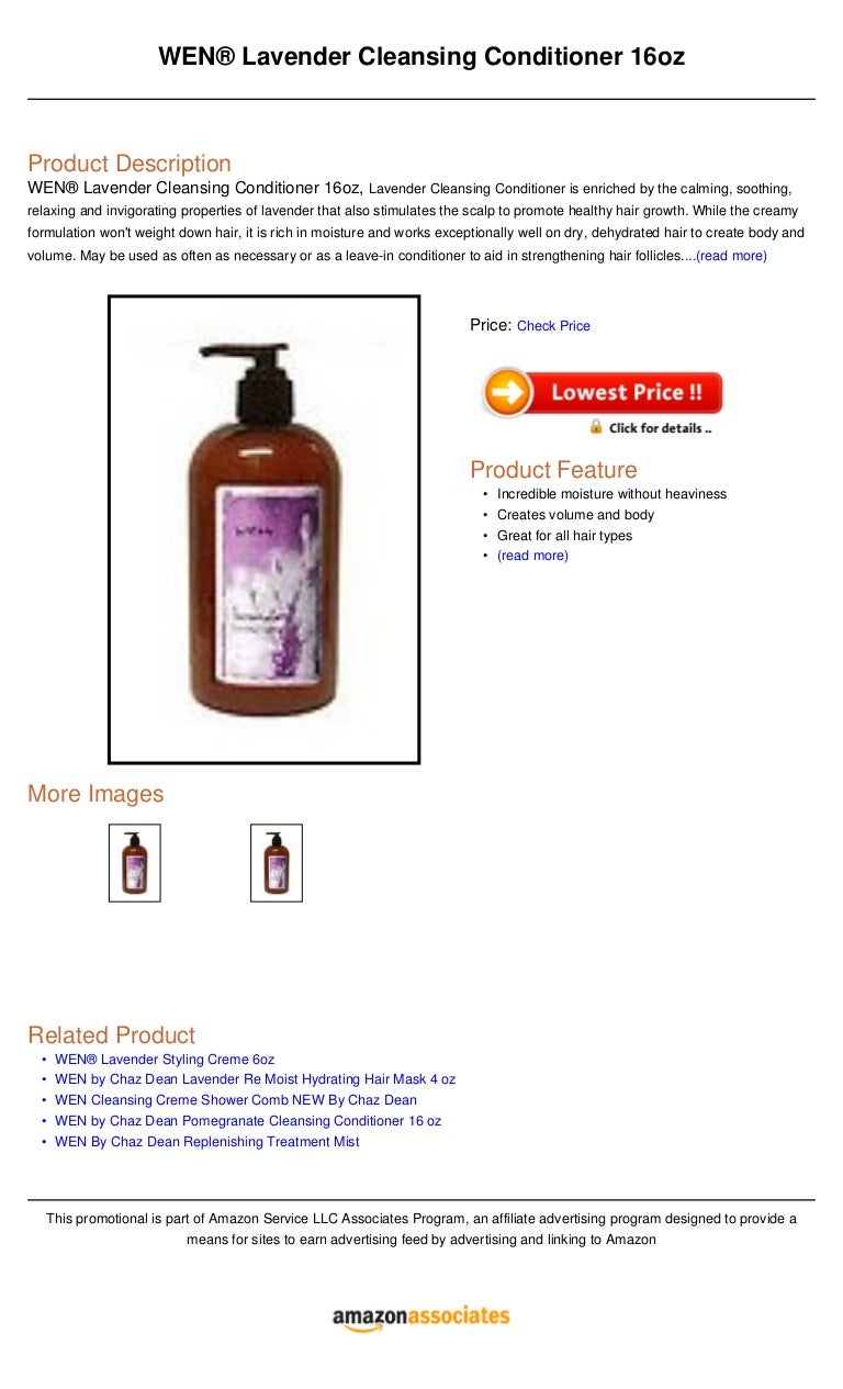 Wen Lavender Cleansing Conditioner 16oz