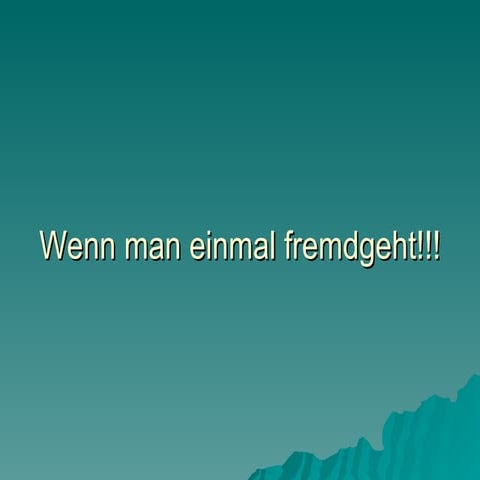 Wennmaneinmalfremdgeht