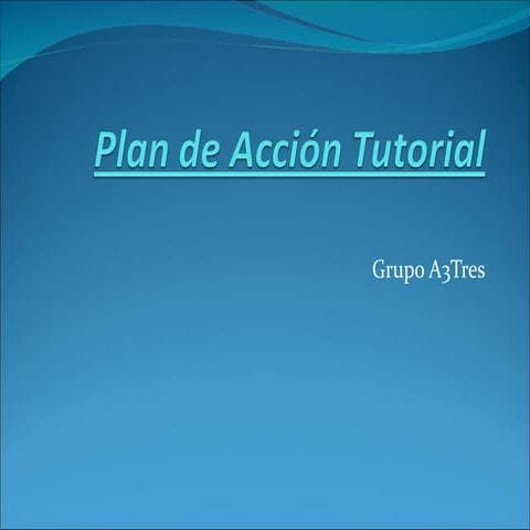 plan de acción tutorial | PPT