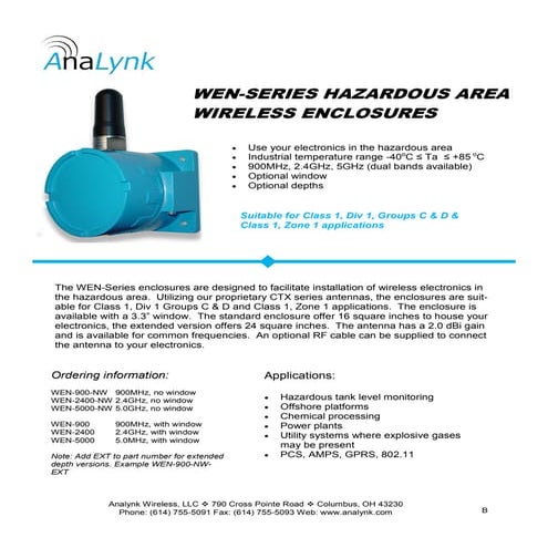 Hazardous Area Wireless Equipment Enclosures