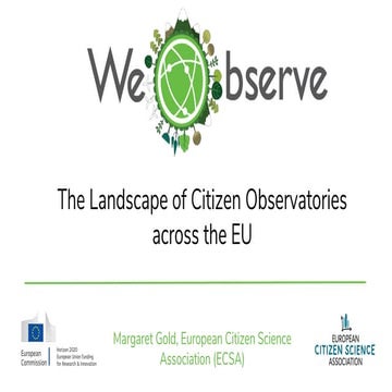 The Landscape of Citizen Observatories across the EU - ESA Phi-week 2018