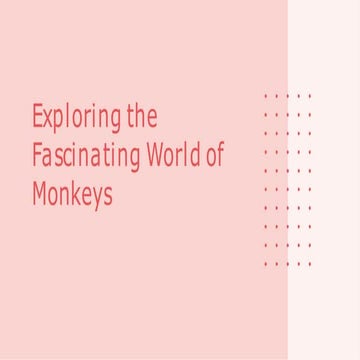 MONKEYS DESCRIPTION | PPTX