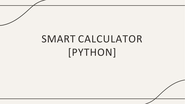 smart calculator in python(2 added functions) | PPT