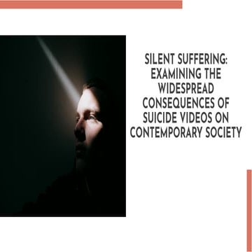 The Impact of Suicide Videos on Society | PDF