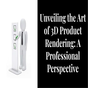 What is 3D Product Rendering?