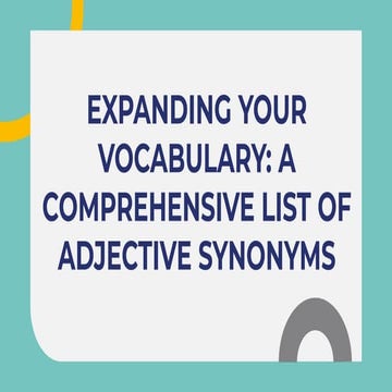 Adjectives list | PDF