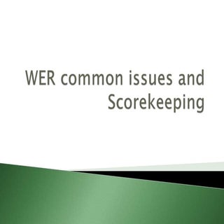 Wer common-issues-and-scorekeeping