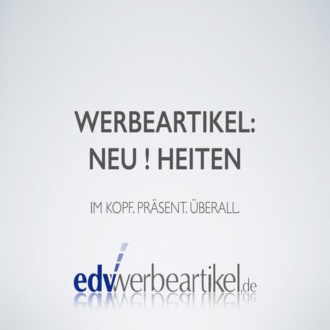 Werbeartikel-Neuheiten - USB, Bluetooth und Powerbank