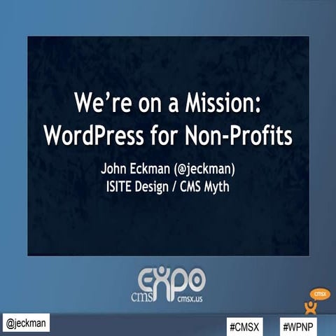 We're on a Mission: WordPress for Non-Profits