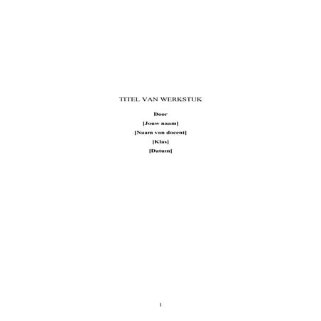 Verslag schrijven | PDF