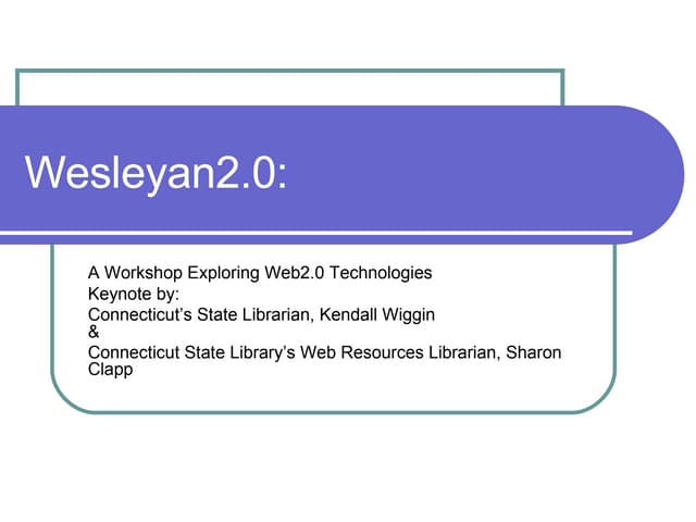 Wesleyan2.0