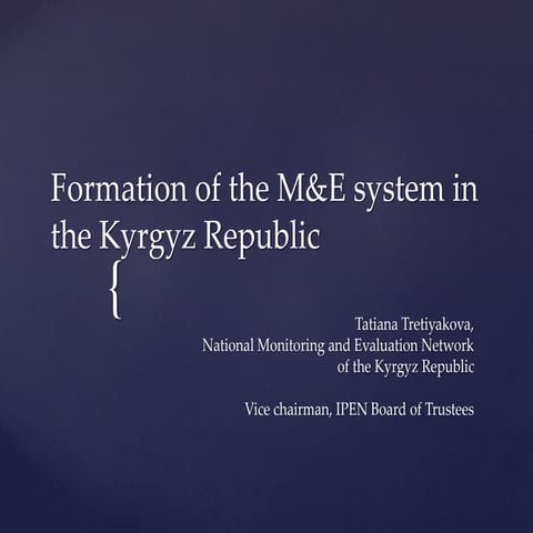 Building Program Evaluation Capacity in Central Asia, Part 1