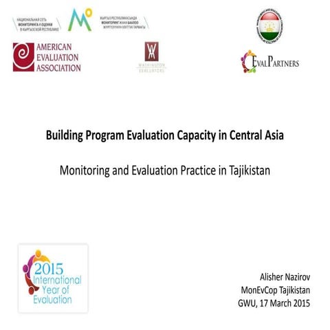 Building Program Evaluation Capacity in Central Asia, Part 1
