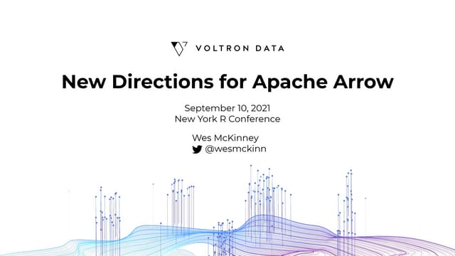 New Directions for Apache Arrow