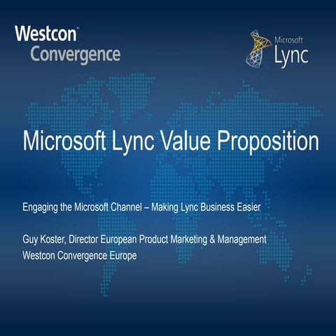 Westcon Convergence Microsoft Lync Value Proposition