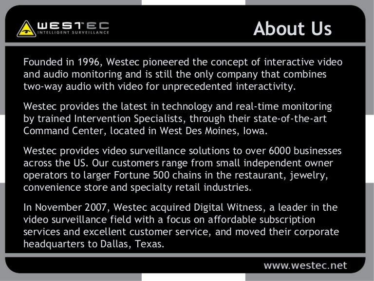 Westec Interactive Video Surveillance & Security Systems