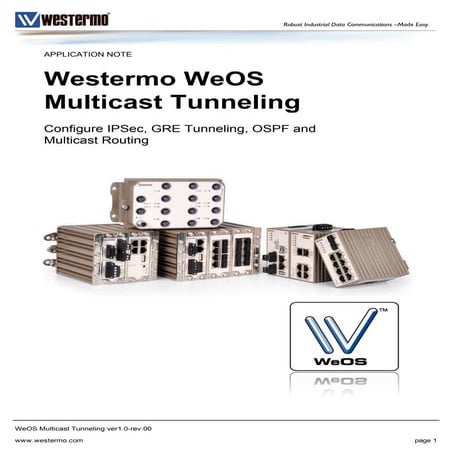 Westermo WeOS Multicast Tunneling
