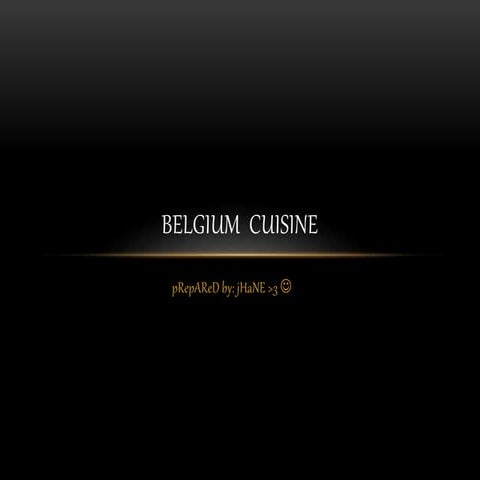 beLgiaN cuisiNe