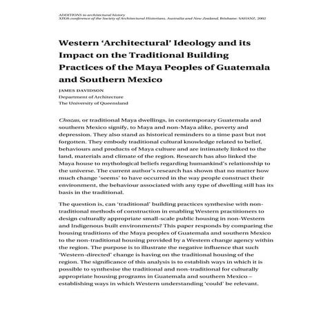 Western ‘architectural’ ideology and its impact on the traditional building p...