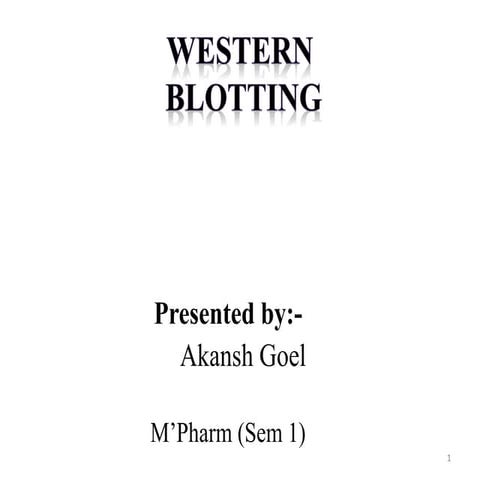 Western Blotting Technique