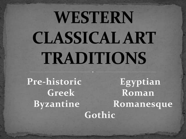 Western classical art traditions