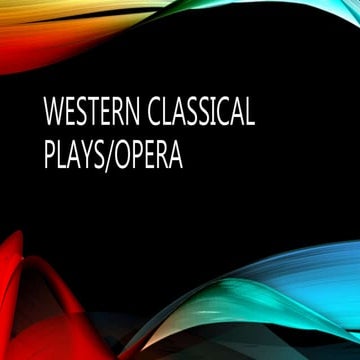 Western classical plays