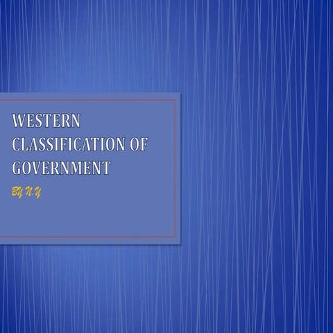 Western Classification of Government