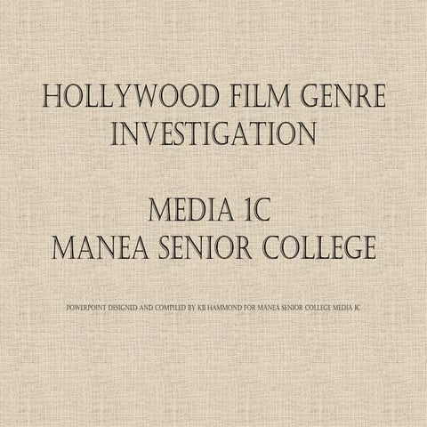 Western genre analysis