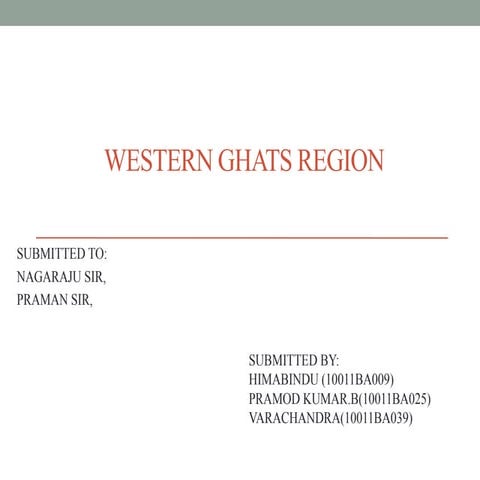 Western ghat region
